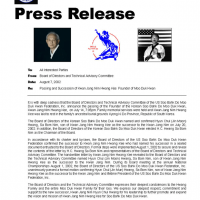 Moo Duk Kwan Founder Hwang Kee Passing And Succession